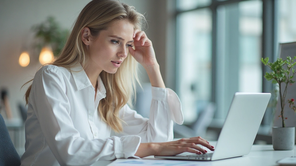 Профессиональная фотография женщины-маркетолога, анализирующей данные социальных сетей на ноутбуке