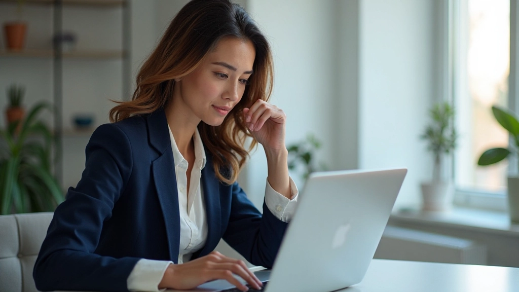 Профессиональное фото маркетолога, анализирующего данные социальных сетей на ноутбуке в современном офисе